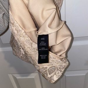 BCX Sparkley Tan tight fitted dress